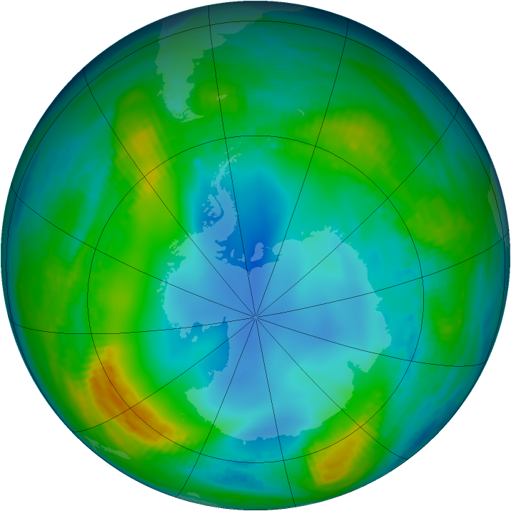 Antarctic ozone map for 26 May 1983